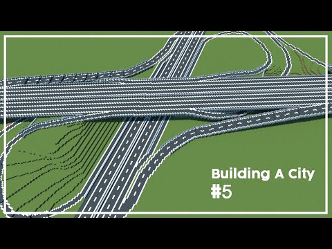 Building A City #5 // Highway Junction // Minecraft Timelapse