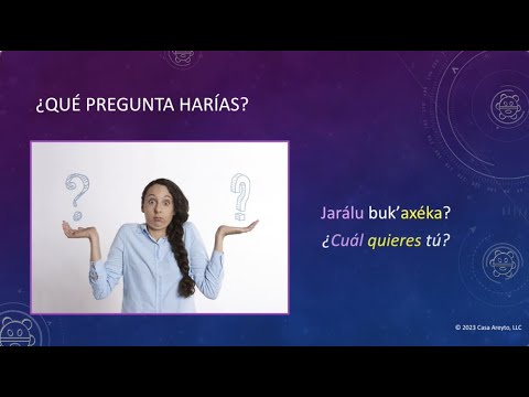 Let's Talk Taíno en español 76 - Pregunta en taíno: ¿Cuál o cuáles?