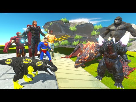 Dinosaurs Race Champions T-rex Hero Vs Godzilla Vs King Kong Marvel Hunting Found Jurassic World Ev