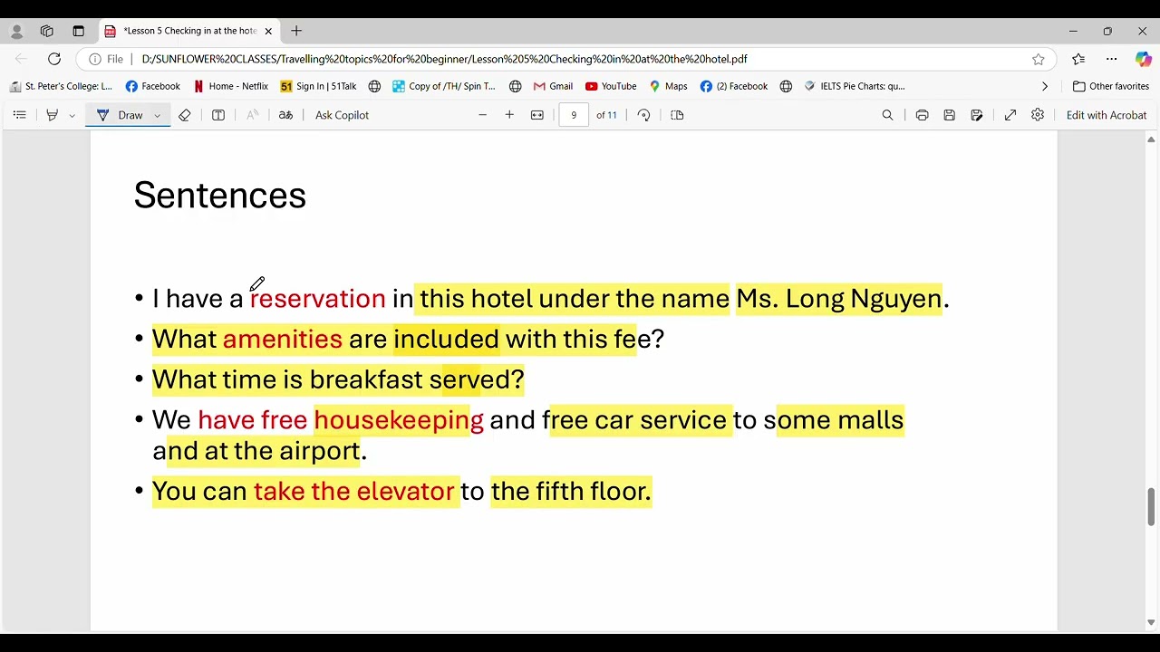 Lesson 5 Checking in at the hotel pdf   Personal   Microsoft​ Edge 2024 12 20 20 23 33