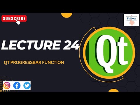 | Qt Progress Bar Function | Lecture 24 | Coding with CRP |