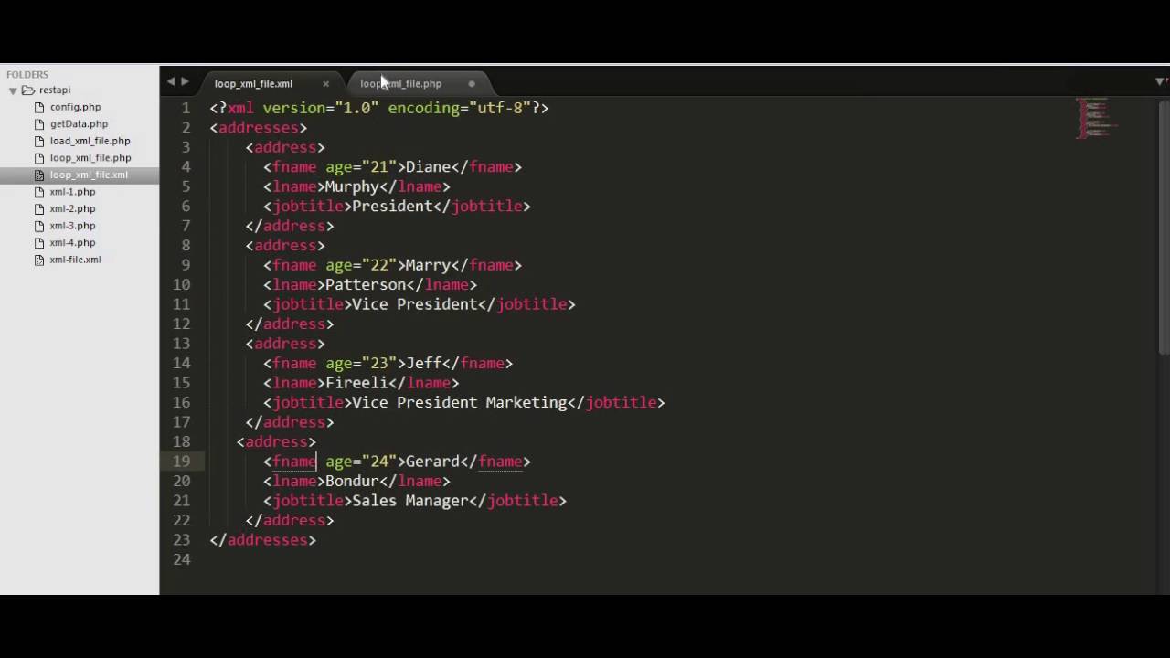 How loop or iterate and parse over an XML external file using PHP