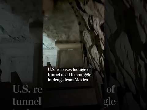 U.S. releases footage of tunnel used to smuggle in drugs from Mexico