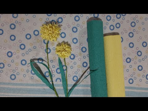 HOW TO MAKE BILLY BUTTON FLOWER |CREPE PAPER FLOWER |JOHNA'S CREATIVE HUB