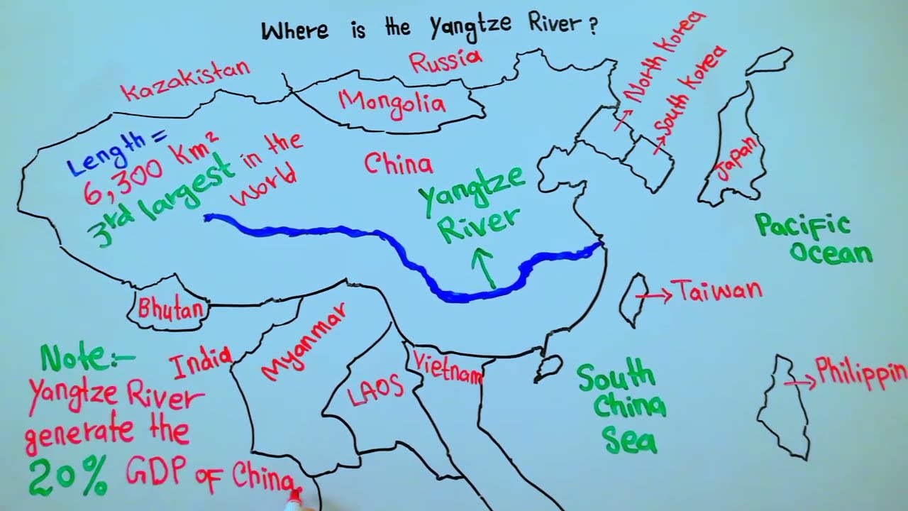 Where is the Yangtze River Located / Map of the Yangtze River || 5min Knowledge