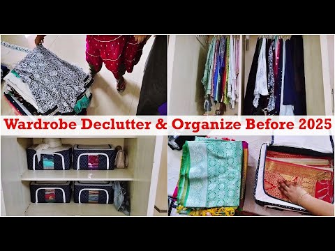 Whole Wardrobe Declutter Before 2025 (Tamil) | Tips to Organize Everything in Small Wardrobe