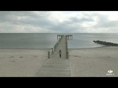 NoelyDrone - Chasing Audrey at Walnut Beach Pier, Milford CT