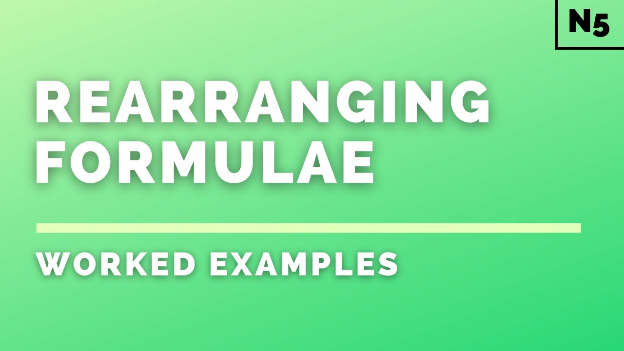 Watch video National 5 Physics | Introduction | Rearranging Formulae | WORKED EXAMPLES Now National 5 Physics | Introduction | Rearranging Formulae | WORKED EXAMPLES