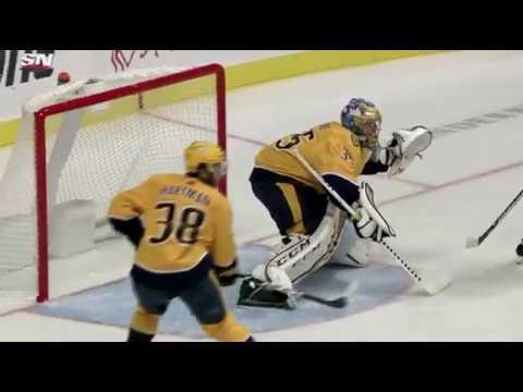 Sean Monahan 1st goal vs NSH Oct 09, 2018