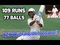 Mohammad Azharuddin 109 Off 77 Balls Vs South Africa 2nd Test 1996 AZHAR S MOST FURIOUS CENTURY