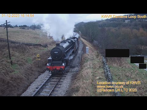 New Years Eve 2023 with Black 5 No. 45212 at the K&WVR | Railcam LIVE