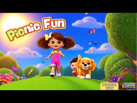 🎶 Picnic Adventure Song 🍎🧺 | Learn, Sing & Dance with Kidzzy 🌞✨