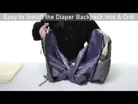 Grey diaper bag