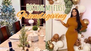 VLOG: HOW TO HOST FRIENDSGIVING | DECOR + TABLESCAPE TIPS + MUSIC & FOOD 🥂🍾🍽🦃🍁🍃