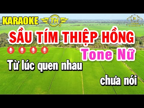 Sầu Tím Thiệp Hồng Karaoke Tone Nữ ( Bm ) Nhạc Sống Siêu Hay | Trọng HIếu