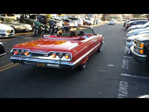 Red 1963 Chevy Impala Convertible