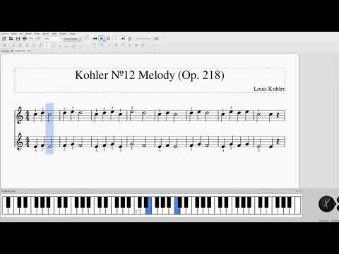 Kohler Nº12 (Melody) Op.218 - Piano tutorial