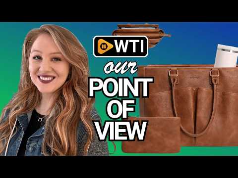 Laptop Tote Bag for Women Leather Work Bags - WTI product video review