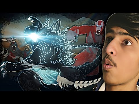 REACTING TO THE ANCIENT TITAN WAR 😱 |LEGENDARY GODZILLA VERSUS SCAR KING FIGHT (CLIP CREDIT - SLICK)