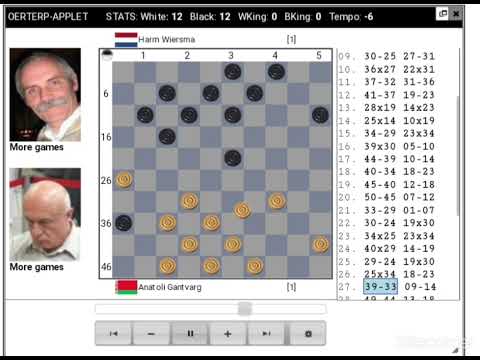 Anatoli Gantvarg-Harm Wiersma 1-1.Draughts
