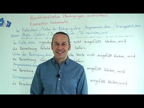 Almanca C1 İleri Seviye Ders - 38 #1 Konditionalsätze (Bedingungen ausdrücken) - Konnektor Nebensatz