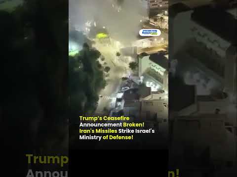 Iran Missile Strike Hits Israeli Defense Ministry After Trump Ceasefire Claim
