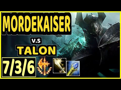 T1 FAKER (MORDEKAISER) vs TALON - 7/3/6 KDA MID CHALLENGER GAMEPLAY - KR
