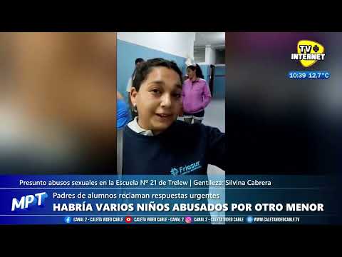Presunto abusos sexuales en la Escuela 21 de Trelew, Chubut. Habría varios menores abusados.