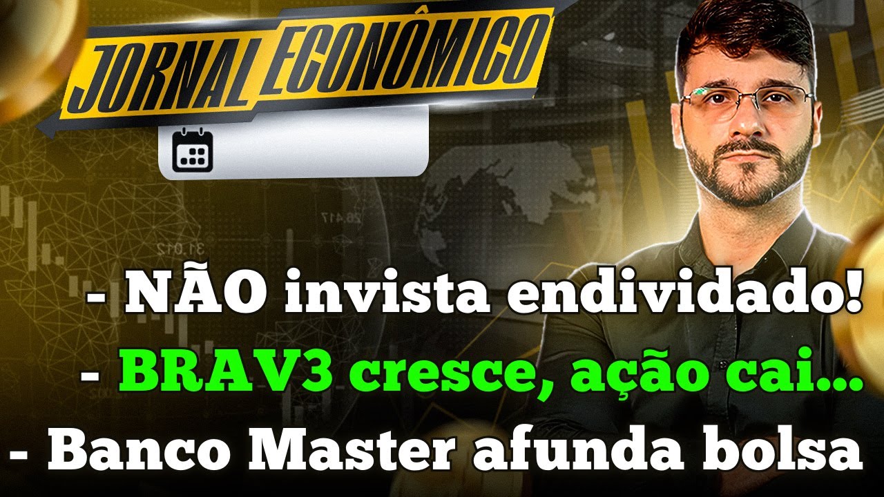 🕕💲JORNAL ECONÔMICO - Bolsa de valores naufraga com Risco Brasil aumentado por escândalo Banco Master