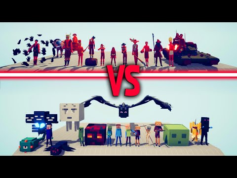 MINECRAFT Team vs LEGACY Team - Totally Accurate Battle Simulator TABS