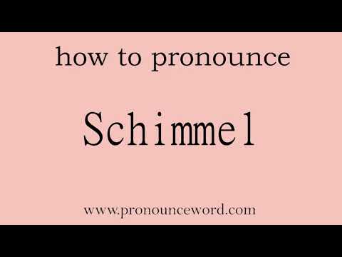 Schimmel. How to pronounce the english word Schimmel .Start with S. Learn from me.