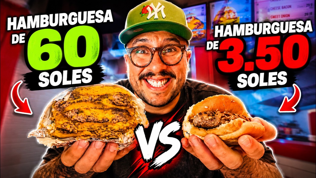 HAMBURGUESA DE 60 SOLES VS HAMBURGUESA DE 3.50 SOLES