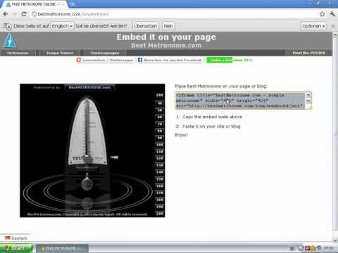 Gratis-Metronom (Online und für´s Handy + Bedienungsanleitung)