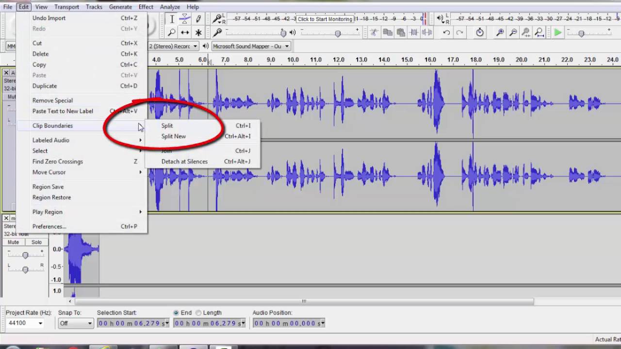 Adding sound effects in Audacity