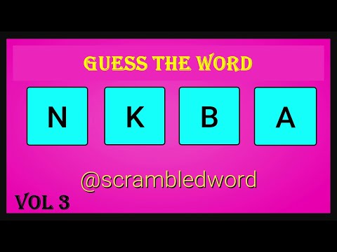 Scrambled Word Games - Guess the Word VOL 3 || 4 Letter Words