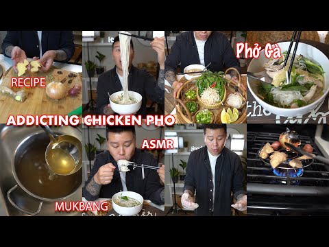How to Make Pho Ga Chicken Noodle Soup Phở Gà Vietnamese Food How to make Pho Chicken Recipe Mukbang