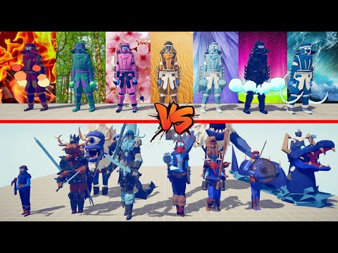 ELEMENT SENSEI VS NEW VIKING FACTION | Totally Accurate Battle Simulator