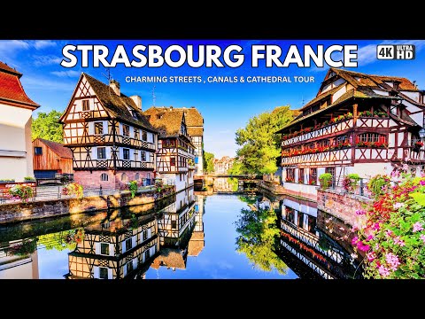Strasbourg Walking Tour 🇫🇷 | 4K City Walk Through the Beautiful Streets & Cathedral