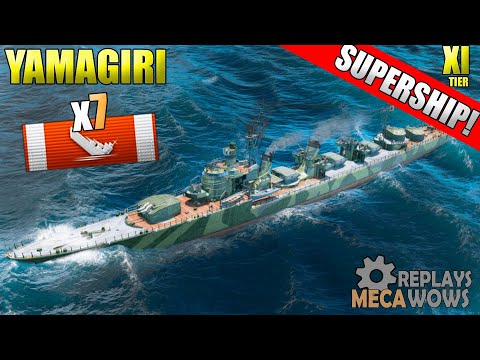 SUPERSHIP Yamagiri 7 Kills & 210k Damage | World of Warships Gameplay 4k