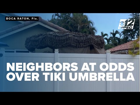 Florida neighbors at odds over tiki hut or Tahiti umbrella
