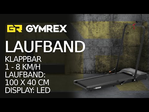 Video - Laufband - klappbar - 735 W - 1 - 8 km/h - 120 kg - Schreibtischlaufband - iPad-Halterung