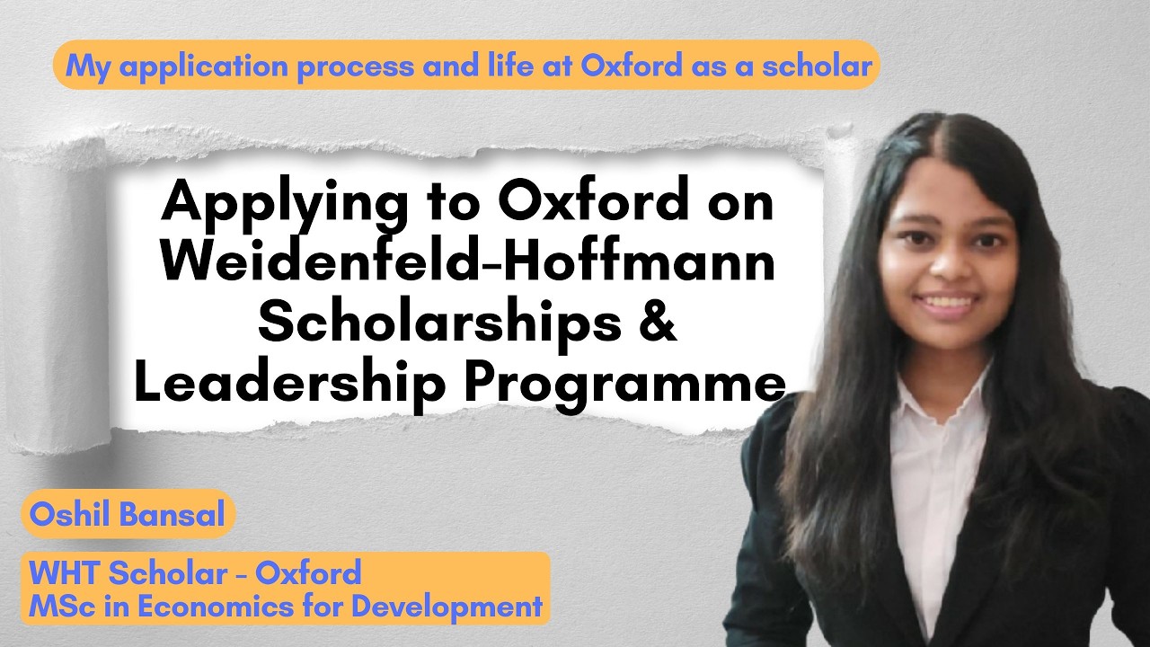 Weidenfeld-Hoffmann Scholarships and Leadership ... - YouTube