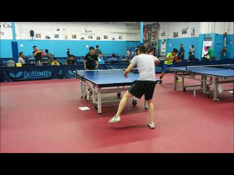 Little Avi (1665) not used to long pips blocker Yuxing (1643)