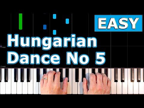 Brahms - Hungarian Dance No 5 - EASY Piano Tutorial [Sheet Music]