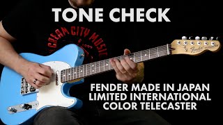 Video thumbnail for TONE CHECK: Fender Made In Japan Limited International Color Telecaster Demo | Cream City Music by Cream City Music