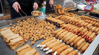 Unique and amazing! TOP 8 Korean street food, tteokbokki, fish cake, pork belly, toast