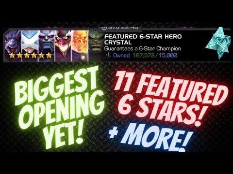 HUGE 6 Star Opening! 11 Featured 6 Star Crystals + Nexus 6 Star Crystal + Basic 6 Star!