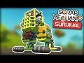 Piston Powered Walking Mech Destroys Farmbots! (Scrap Mechanic Survival Ep.21)