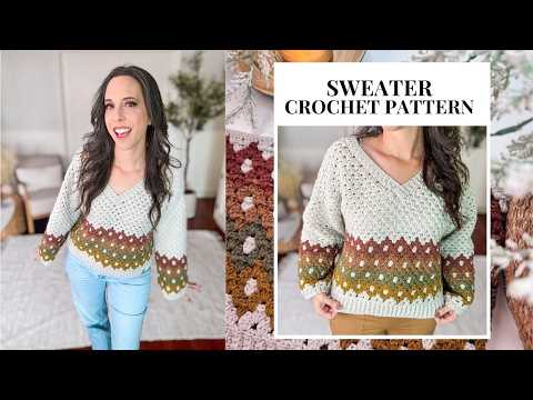 Shades of Diamond Crochet Pullover Tutorial