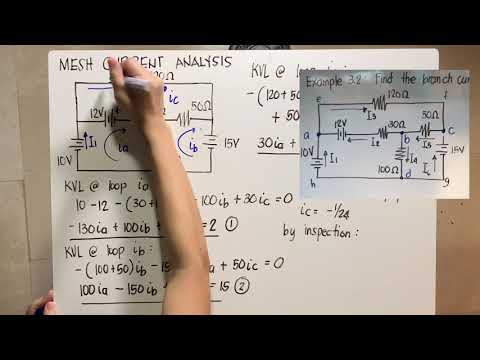 Network Analysis: Solving 3-Loop Network Using Mesh Current Analysis (Taglish)